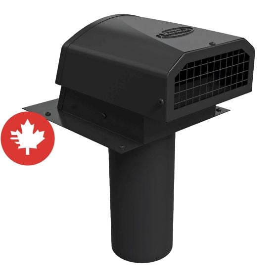 Clapet d'évacuation mural VMAX-AF, 4", noir