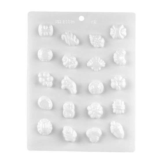 Moule à bonbons, blanc, assorties, 20/pqt