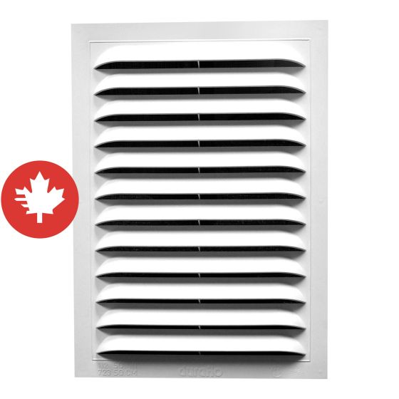 Standard Rectangular Gable Vent - 12" x 18" - White