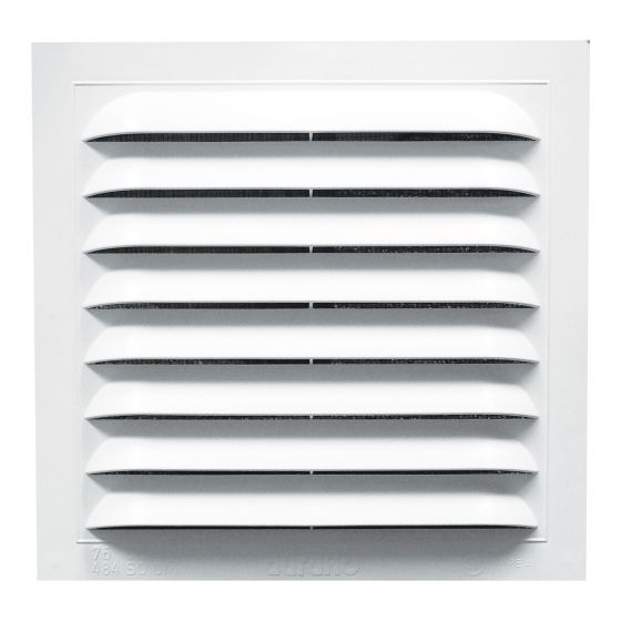Évent de pignon carré standard, 12" x 12", blanc