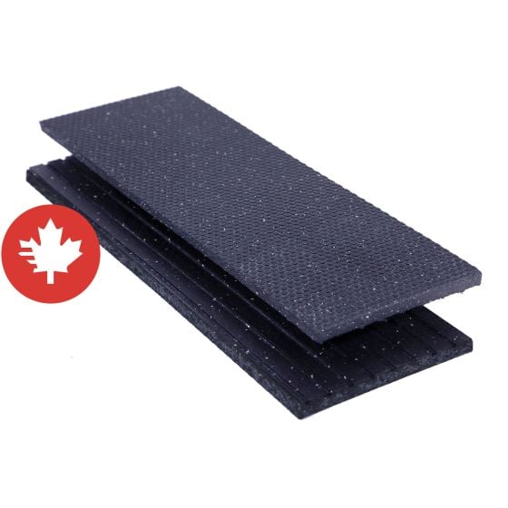 Couvre marche en caoutchouc, antidérapant, noir, 10" x 36" x 3/4"