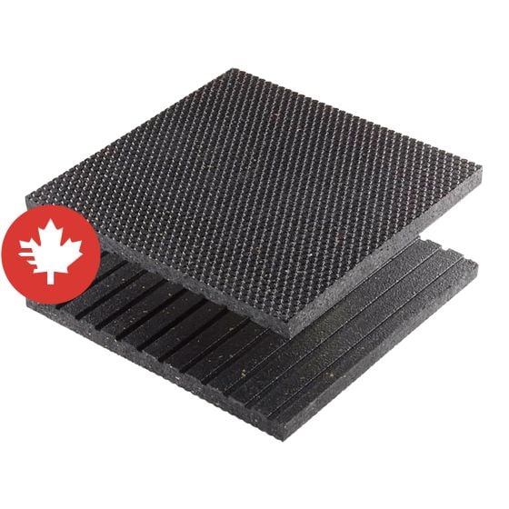 Couvre marche en caoutchouc, antidérapant, noir, 36" x 48" x 3/4"