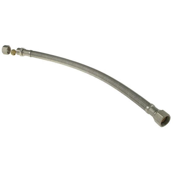 Tuyau d'alimentation tressé, 3/8" x 3/8" x 12"