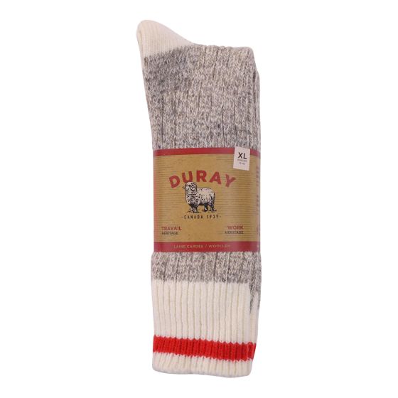 Wool Work Socks - Grey - Sioze X-large