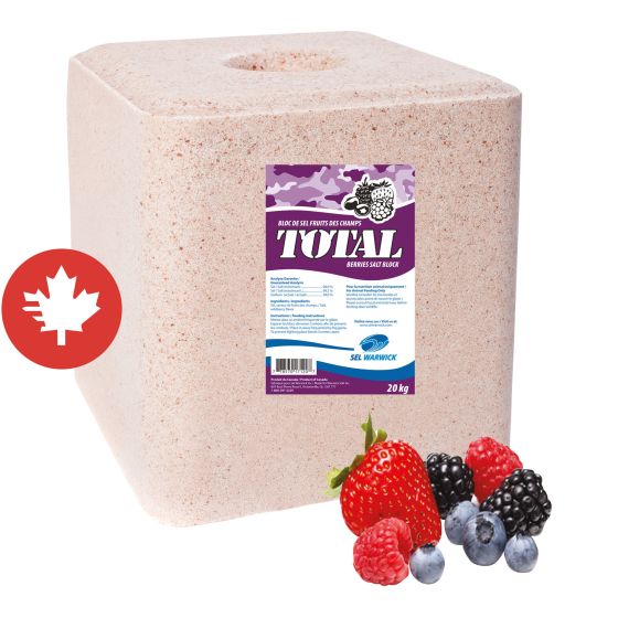 Bloc de sel TOTAL pour chasse, fruits, 20 kg