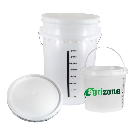 Seau gradué, plastique, grade alimentaire, 5,6 l