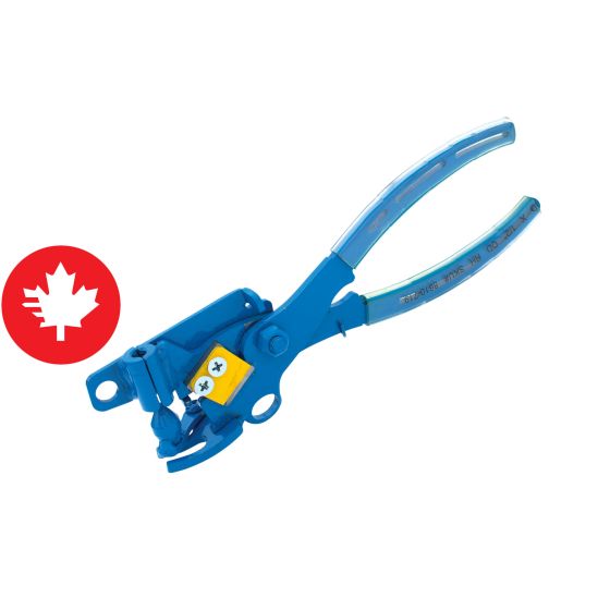 Pince à insertion avec couteau et évaseur