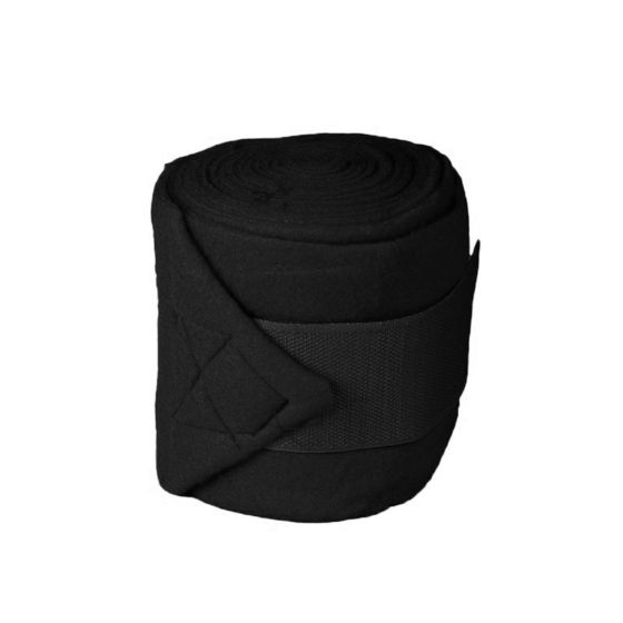 Polo bandage, noir, 4/pqt, 4 1/2" x 8'