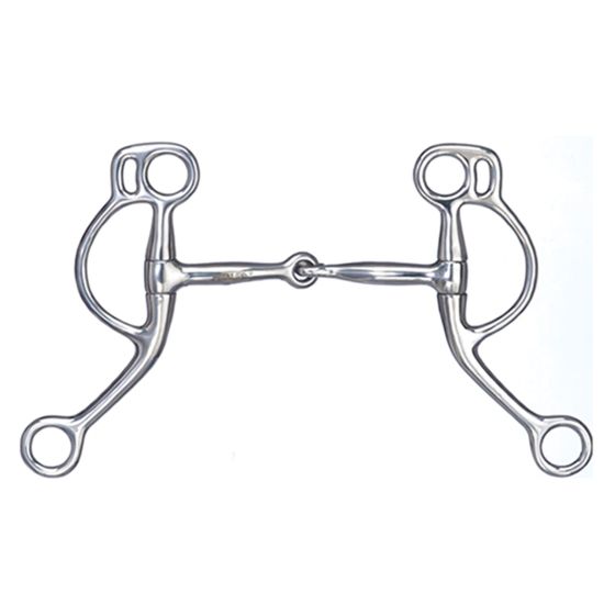 "D"-Shaped Training Snaffle Bit - Chrome - 4 3/4"