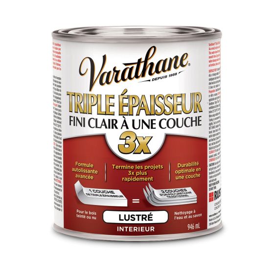 Vernis Triple épaisseur, clair lustré, 946 ml