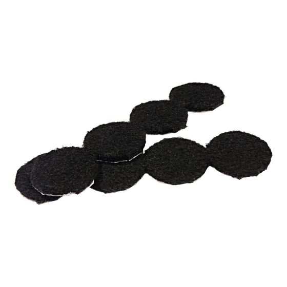 PRO-TEC Self-Adhesive Round Medium Felt Pads - Black - 1 1/8" - 16/Pkg