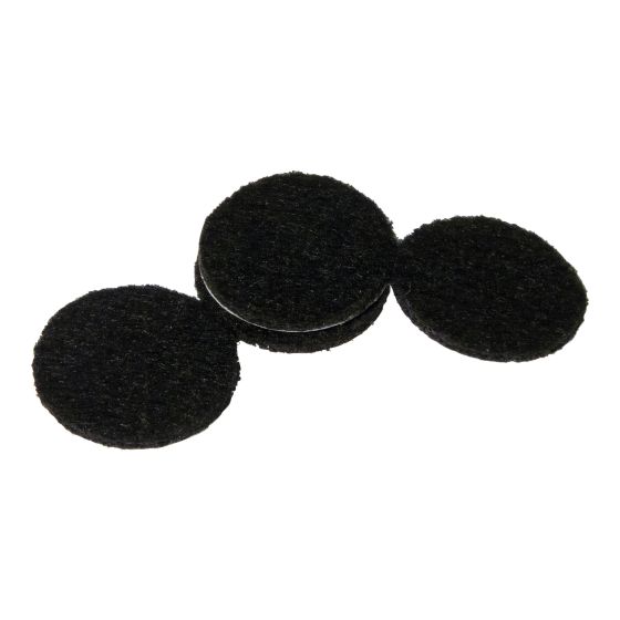 PRO-TEC Self-Adhesive Round Medium Felt Pads - Black - 1 1/2" - 8/Pkg