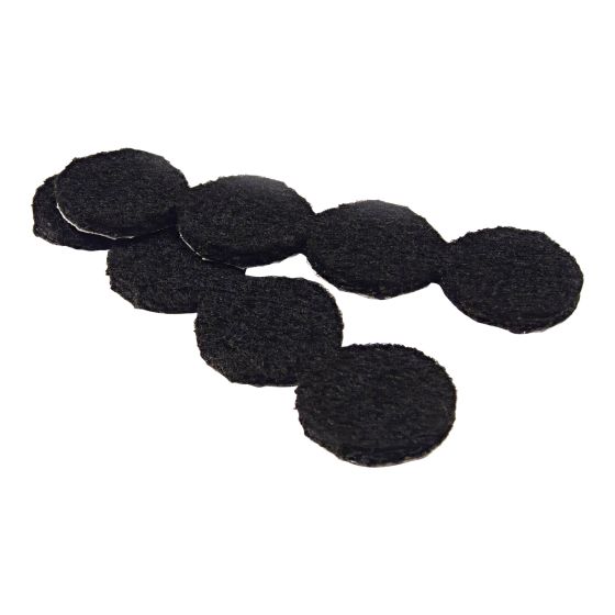 PRO-TEC Self-Adhesive Round Medium Felt Pads - Black - 1" - 16/Pkg