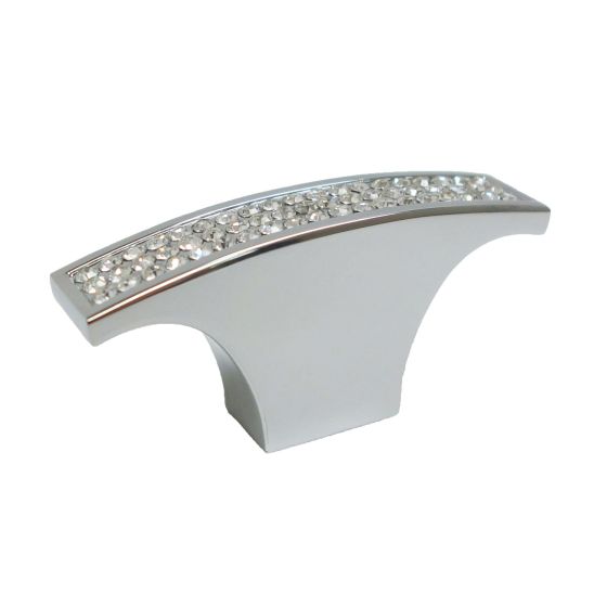 Vence Contemporary Metal and Crystal Knob