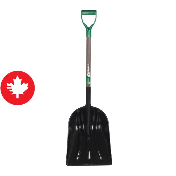 Pelle à grains #12, poignée en poly, manche en bois dur