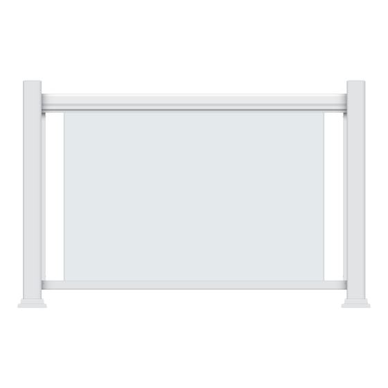 Legacy kit for glass railing - White - 72" x 42"