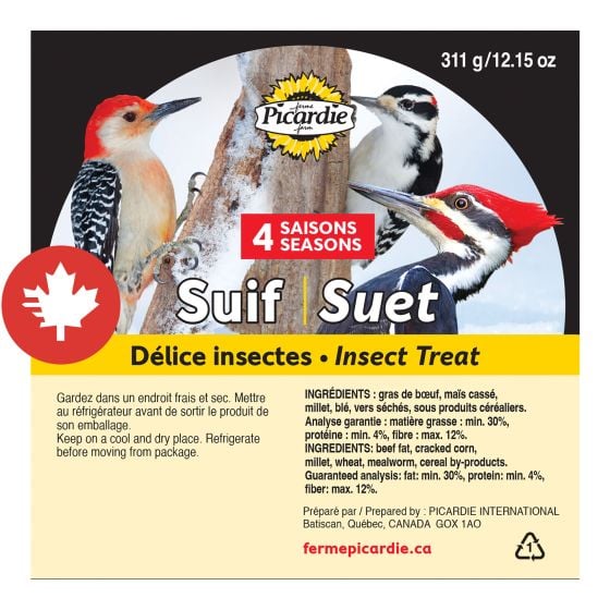 Suif Délice aux insectes pour oiseaux 311 g