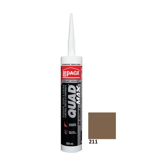 QUAD MAX Window, Door & Siding Sealant - Barista - 280 ml