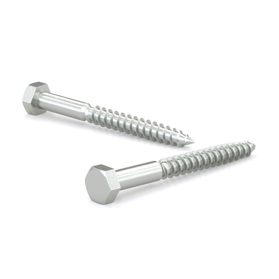 Hex Head Lag Screws - Zinc - 1 1/2" - 50/Pkg