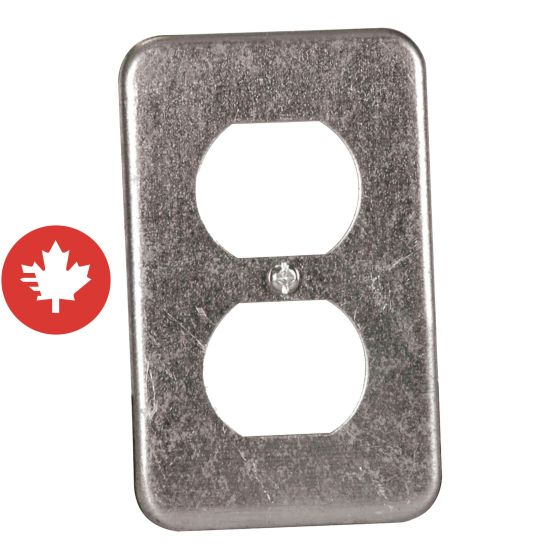 Plaque à prise double en métal