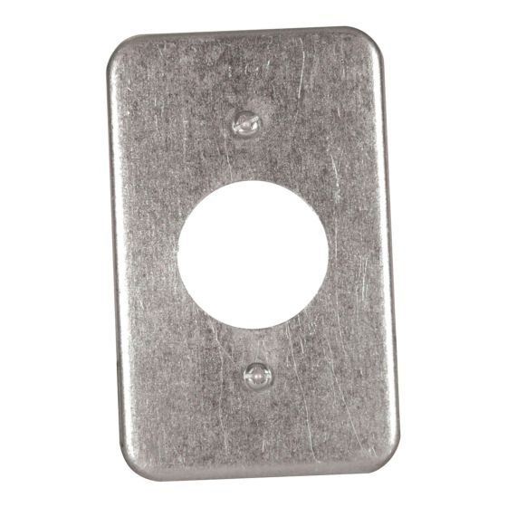 Single receptacle metal cover