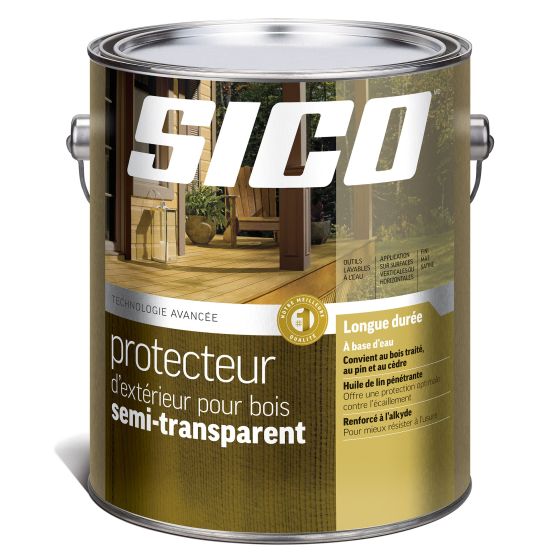 Protecteur semi-transparent, base teint, 600 pi², 3,78 l