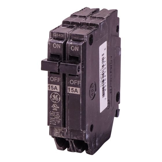 Disjoncteur bipolaire G.E., 15 A