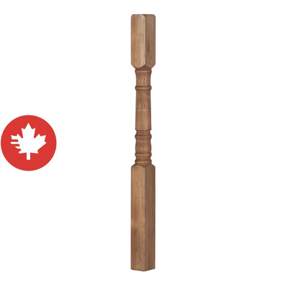 Brown Treated Wood Turned Corner Post - 4" x 4" x 48"