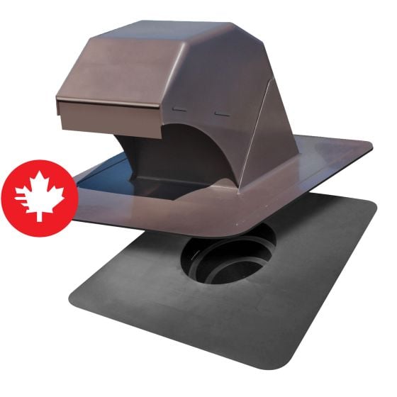 Gooseneck Bathroom Exhaust Vent - Brown