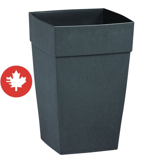 Self-Watering Harmony Tall Planter -  12" x 18" x 12" - Slate