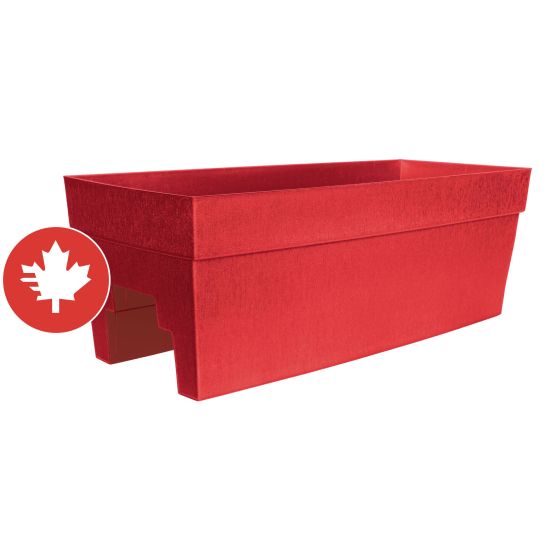Harmony Rail Planter - 27" - Red