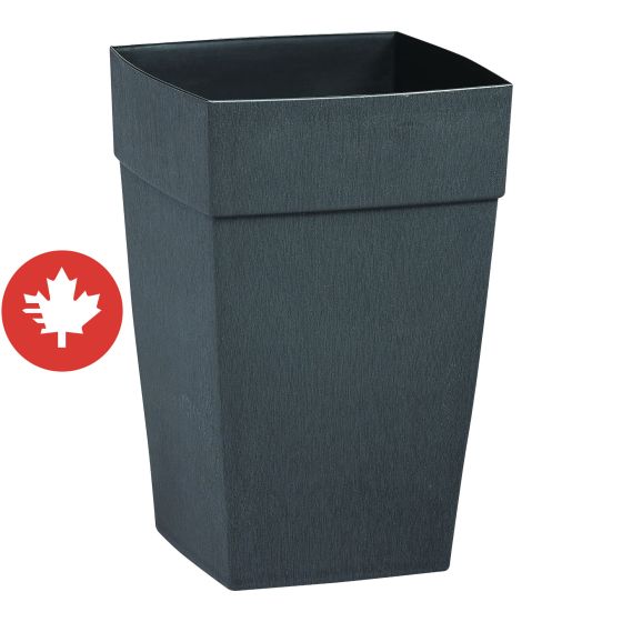 Self-Watering Harmony Tall Planter -  16" x 14" x 16" - Slate