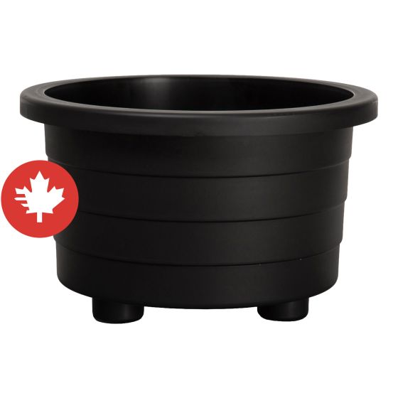 Pot rond Futura, 9" x 15", noir