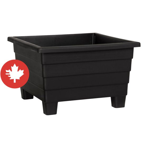 Futura Square Pot - 16" x 10"- Black