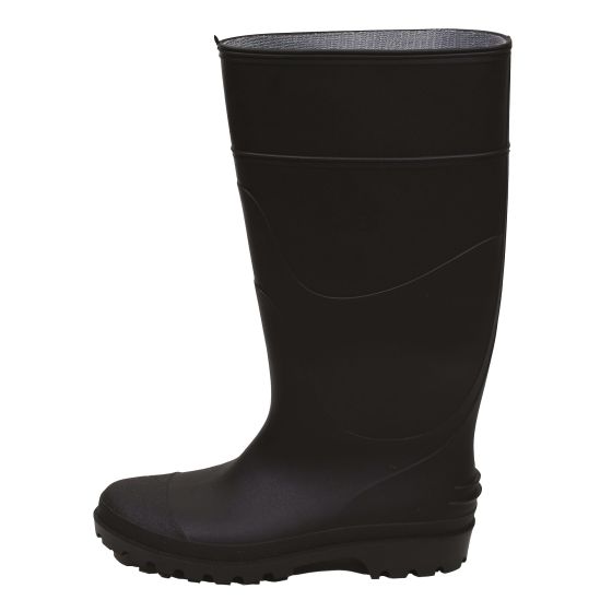 Bottes de PVC 16", noir, grandeur 6