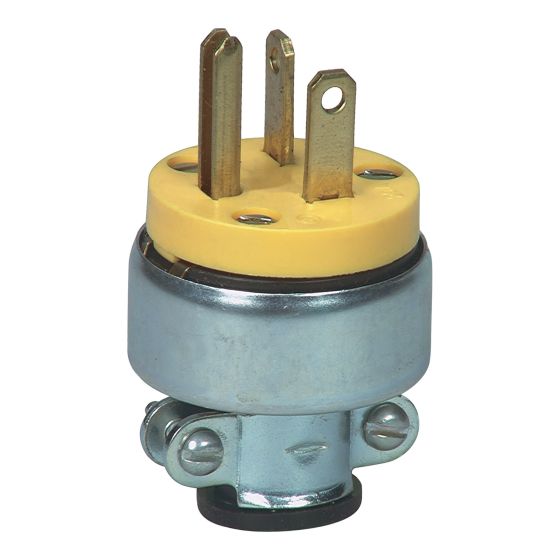 NEMA 6-20P Armored plug with clamp