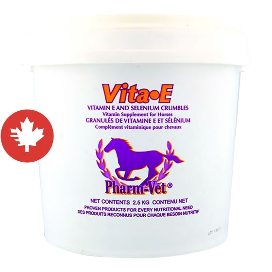 Vitamin E/selenium crumbles