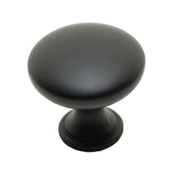 Copperfield Contemporary Metal Knob  - Matte Black - 1/Pkg - 30 mm