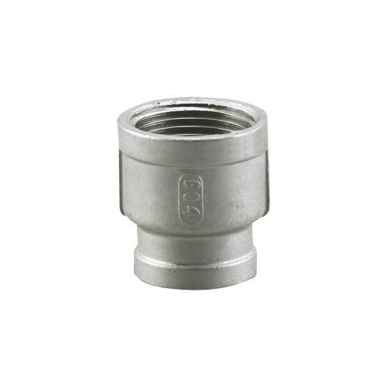 Stainless steel reducing coupler 1 1/4 " X 1 "