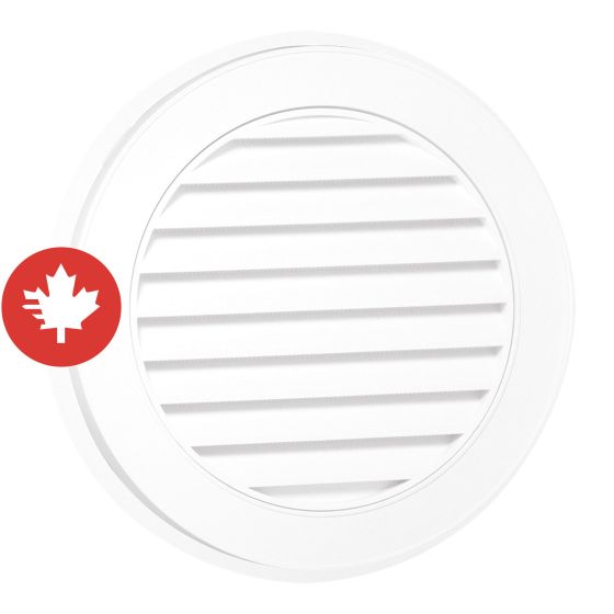 Event de pignon rond, 18", blanc