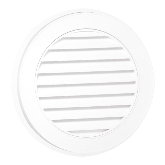 Event de pignon rond, 18", blanc