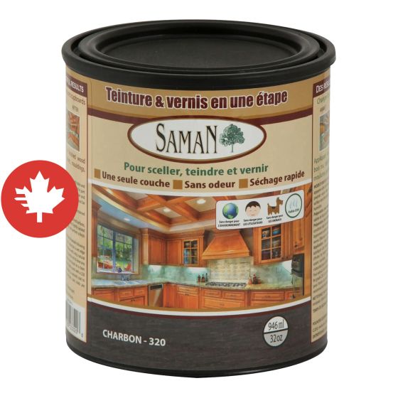SAMAN Stain and Varnish - Coal - 946 ml