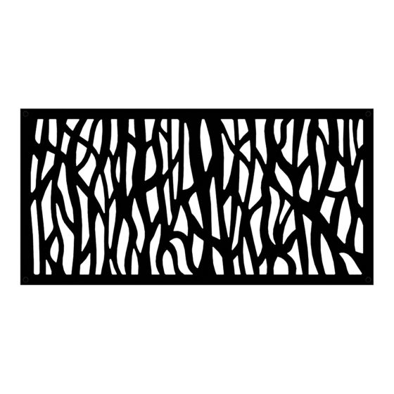 Panneau décoratif Sprig, 0,3" x 4' x 2', noir