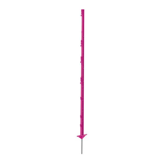Piquet clôture électrique, rose, 5/pqt, 61"