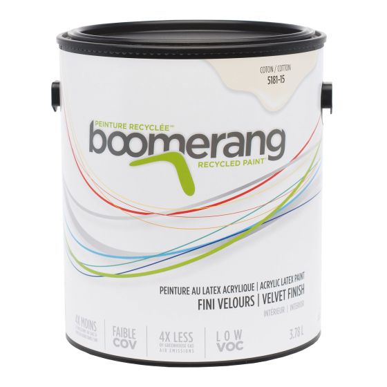 Boomerang Recycled Paint - Velvet Finish - Cotton - 3.78 l