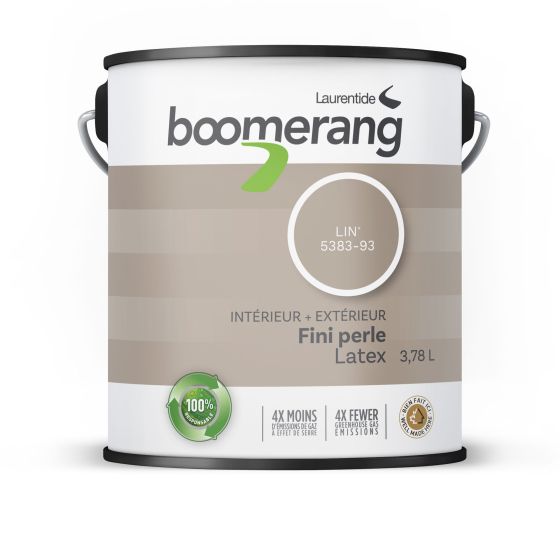 Boomerang Recycled Paint - Pearl Finish - 3.78 l - Linen