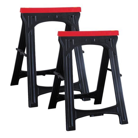 Foldable sawhorses