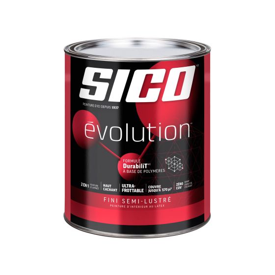 Peinture SICO Évolution, semi-lustré, blanc pur, 946 ml