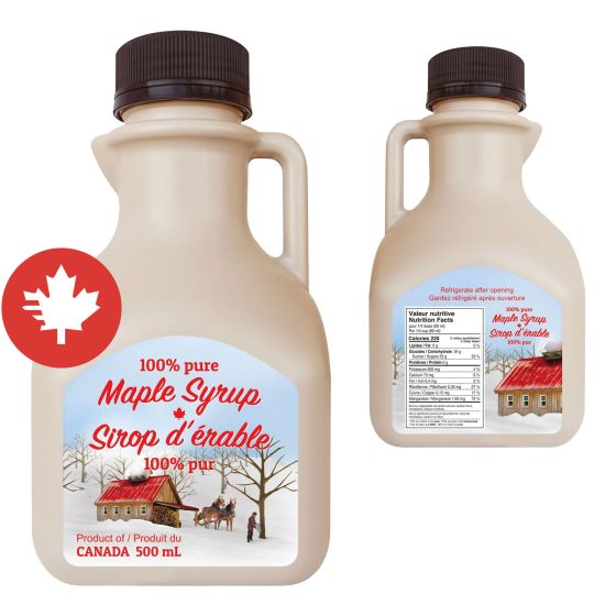 Plastib Maple Syrup Jug, Square Shaped - 500 ml