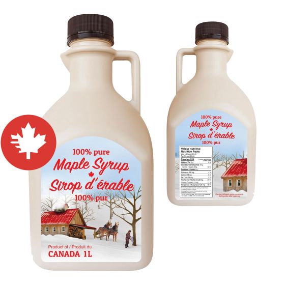 Plastib Maple Syrup Jug, Square Shaped - 1 L